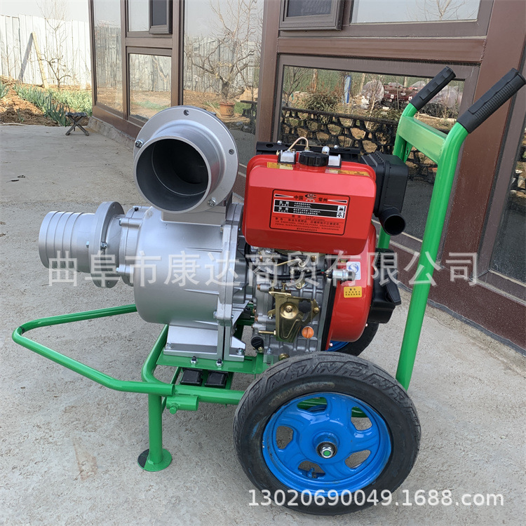 汽油机带动抽水泵 养殖厂抽粪泵 框架式污水泵 6寸自吸泵