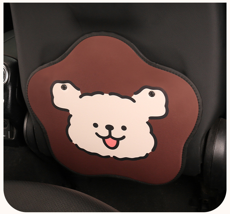 Women's Cute Cartoon Car Seat Back Anti-Kick Pad Dirty Resistant Car Rear Seat Back Anti-Stain Pad