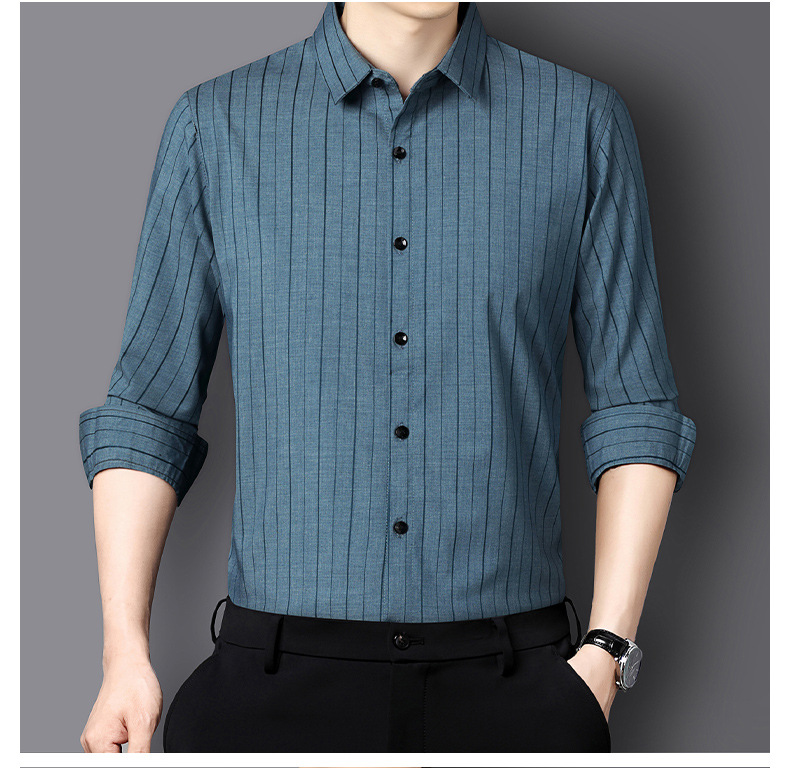 Camicia elegante uomo manica lunga traspirante no stiro_voghion.com