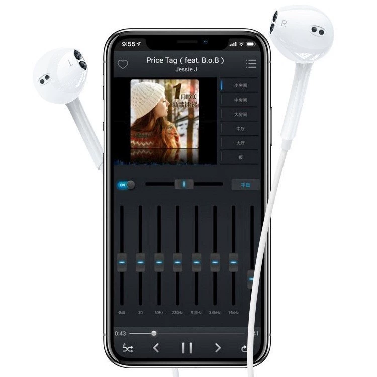 Apple, совместимые наушники, x11, проводное управление, 3.5мм, Android