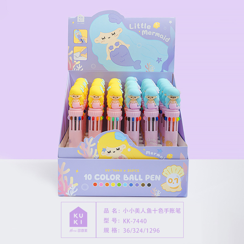 Bolígrafos de Colores KUKI, 10 Colores, Bolígrafos para Diario, Bolígrafos Multicolores de Alta Calidad, Venta al por Mayor del Fabricante