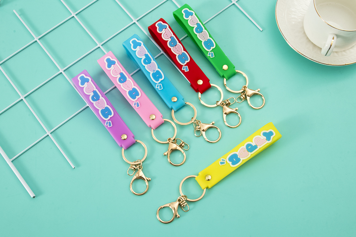 Cute Rainbow Leather Cord Hand Rope Key Chain Car Bag Key Chain Decorative Pendant display picture 14