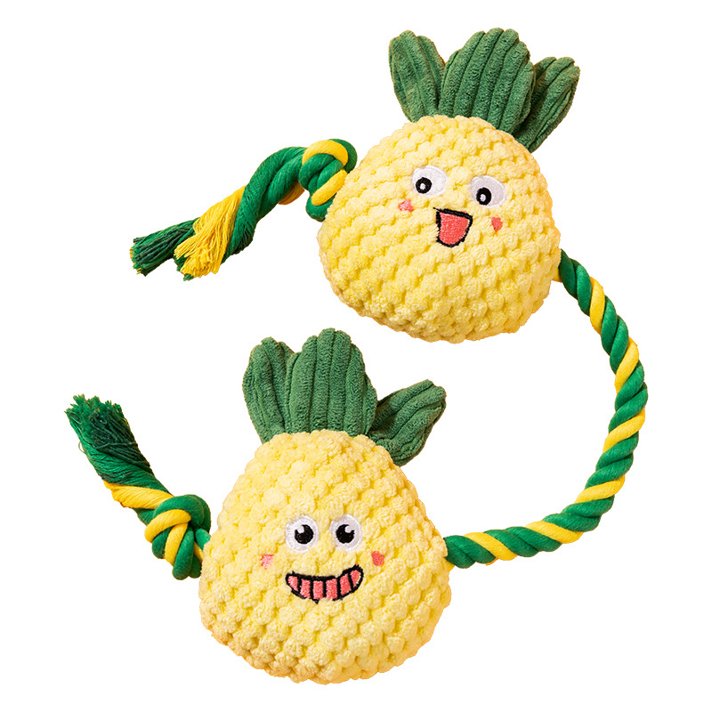 Nuevo juguete de frutas sonoras para perros, dientes resistentes a la mordida, dientes limpiadores, consumo de energía para mascotas, juguetes para perros, compañía image 6
