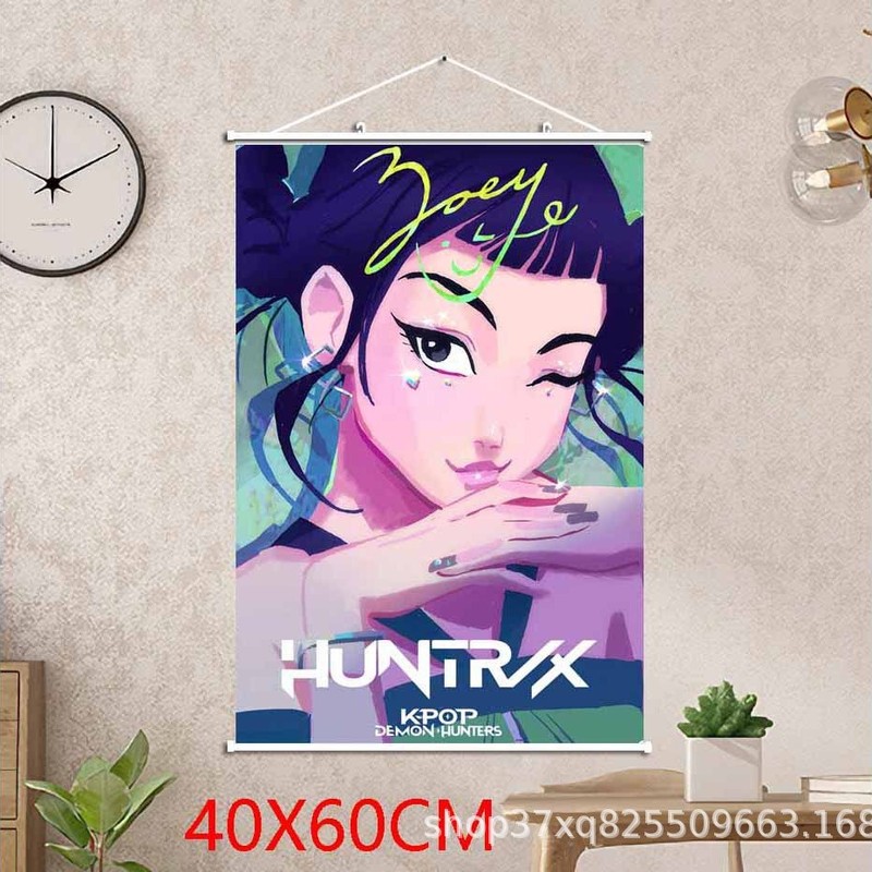 动画kpop demon hunters猎魔女团挂画卷轴墙画40X60CM|undefined