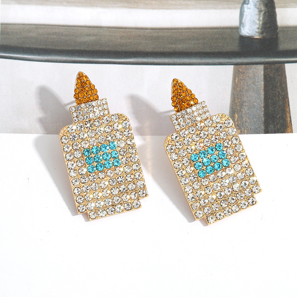 Korean Creative Water Bottle Earrings display picture 7