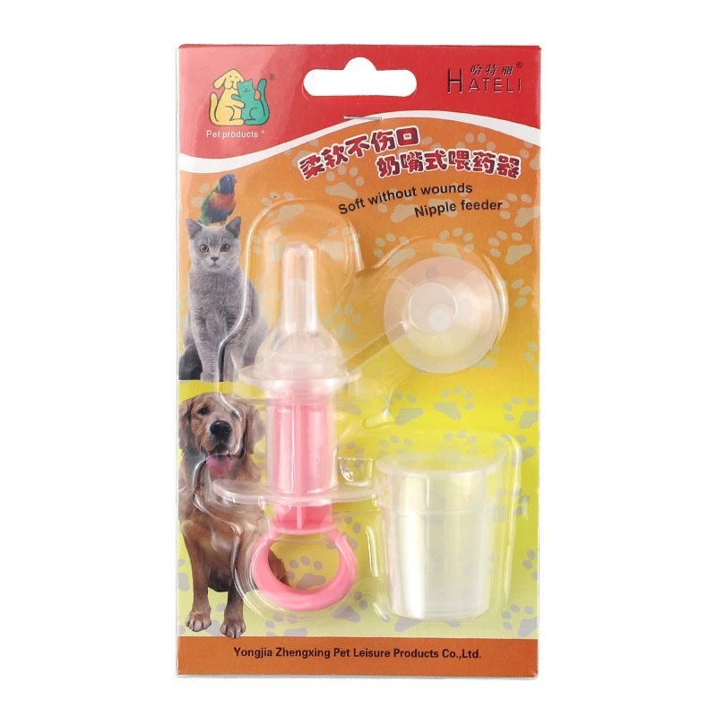 Botella de alimentación del gato del animal doméstico recién nacido gatito cachorro pezón de silicona suave pezón cachorro conejo Dispositivo de enfermería gato suministros