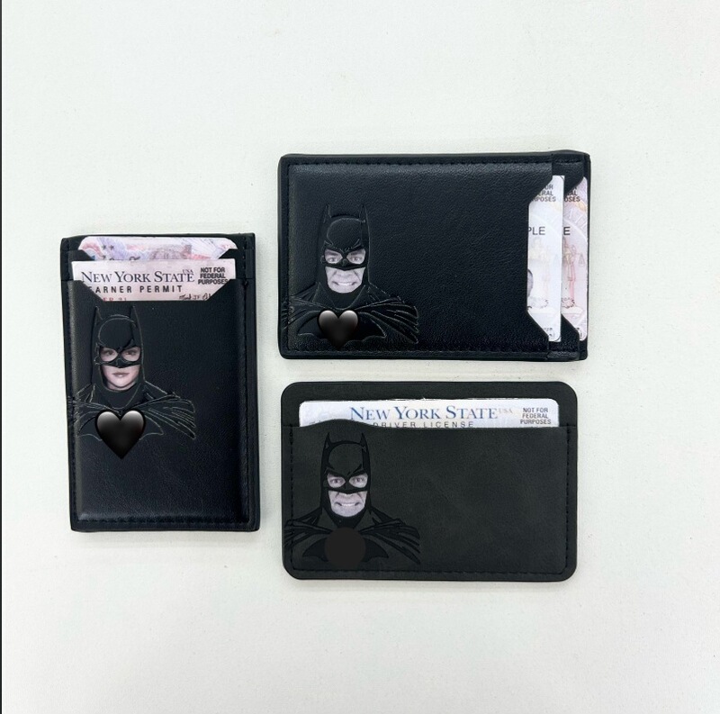 メンズ財布 カードホルダー カードホルダー マルチカードスロット クロスボーダー ヒーロースクワッド バット ID キャラクター 中空 ホットセール ショートスタイル|undefined