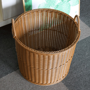 Dirty Clothes Basket Bamboo Woven Laundry Basket Ins Nordic Style Bamboo and Rattan Woven Basket for Dirty Clothes Basket Storage Basket Large Size