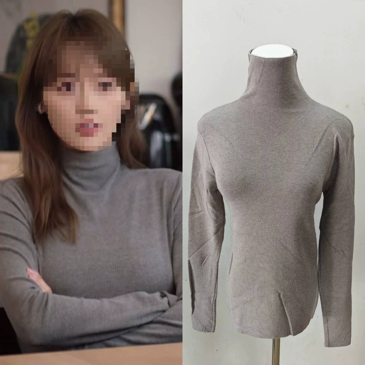 В наличии хорошие вещи идут по паре. Zhang Jiani Jiang Xi, женский облегающий вязаный свитер в одном стиле, базовая рубашка, модный топ