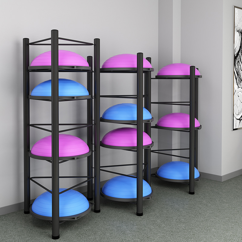 Gym wave speed ball rack multi-layer balance large medicine ball hemisphere yoga studio fitness equipment supplies storage rack