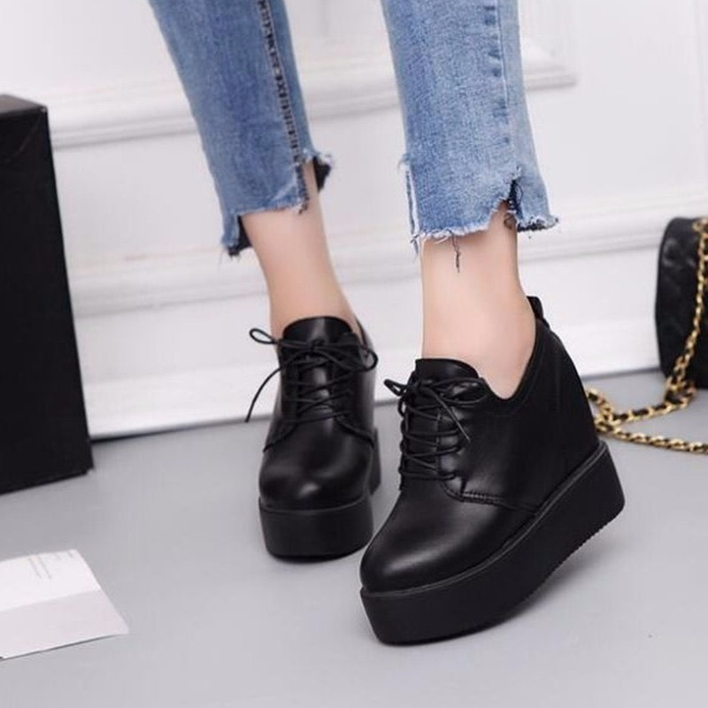 Thick-Soled Birkenstock Small Leather Shoes for Women in Autum 2025 New Versatile Retro Lace-Up Mary Jane Shoes Platform French Shoes