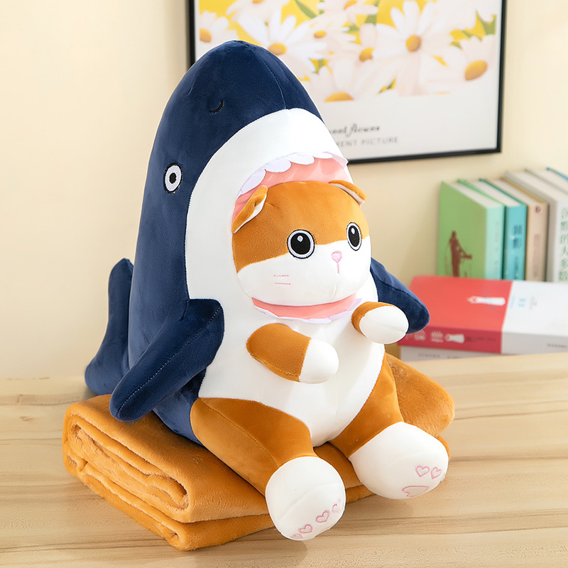 Oficina de dibujos animados almohada edredón de doble propósito almohada cojín del coche multi-funcional manta siesta Comercio exterior al por mayor