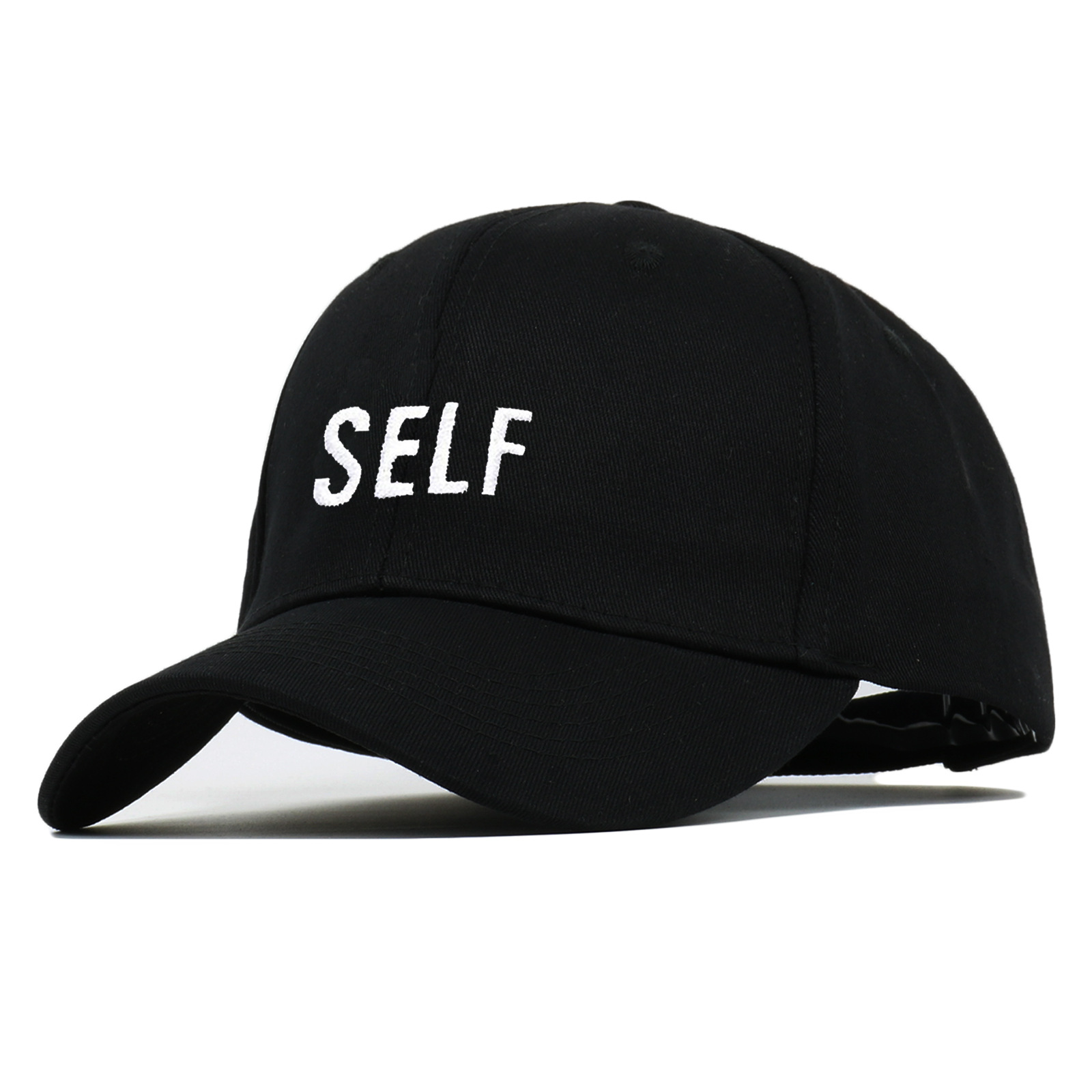 Trendy SELF Embroidered Black Baseball Cap Unisex Urban Factory Wholesale Additional Image