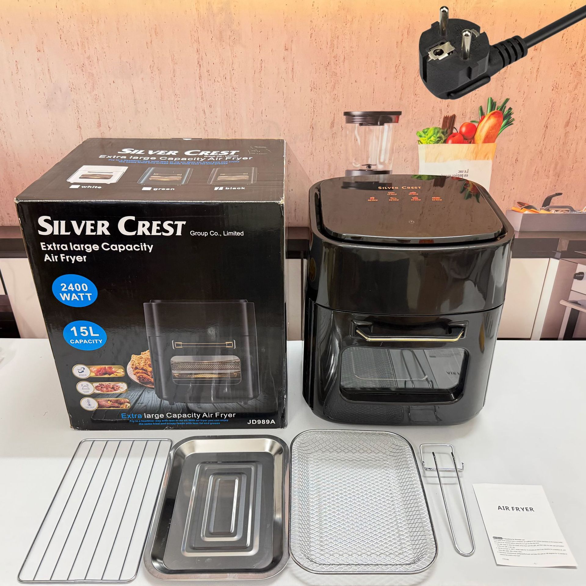 8L Hava Fritözü Çok Fonksiyonlu Akıllı Dokunmatik Ekranlı Fırın Büyük Kapasiteli Hava Fritözü Elektrikli Fritöz Patates Kızartma Makinesi