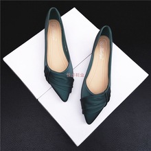 平底单鞋女软底2025夏季新款尖头浅口瓢鞋黑色工作鞋百搭船鞋