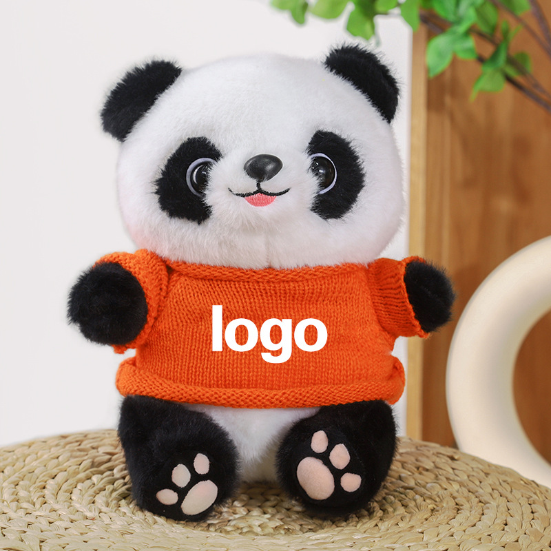 Juguetes de peluche Panda LOGO Coche 4s Tienda Juguetes Lindo Panda Simulado Muñeca Panda Regalo