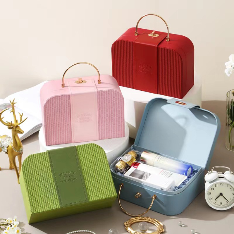 端午节中秋月饼礼品包装手提盒结婚喜糖盒皮质伴娘伴手礼生日礼盒