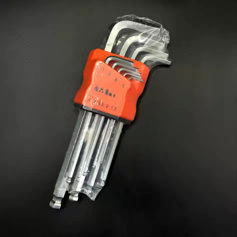 Conjunto de llave de acero de aleación hexagonal S2 de alta calidad, herramienta especial de conjunto de llave S2 con cabeza plana de bola de grado industrial