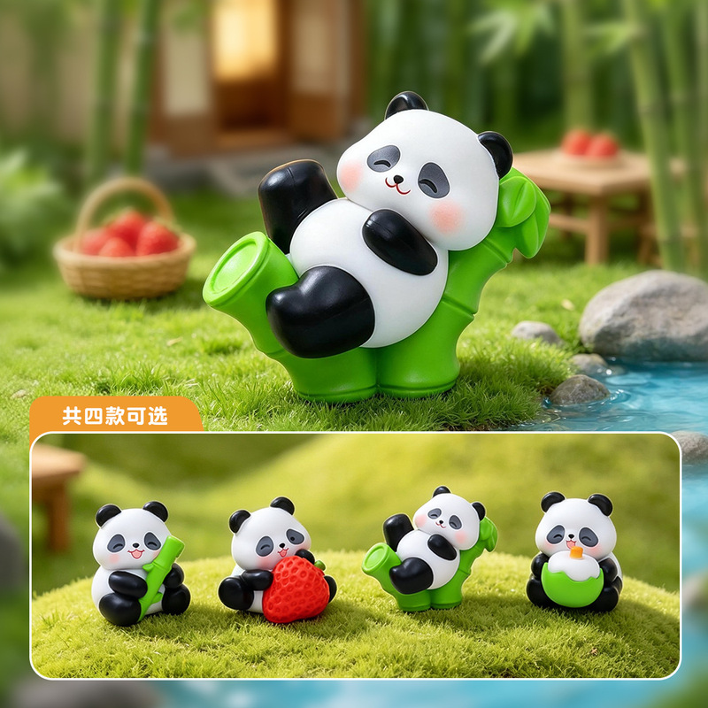 New Product: Coal Ball Fruit Panda Cute Figurine Mini Ornament Creative Miniature Scene Office Desktop Craft New Product: Coal Ball Fruit Panda Cute Figurine Mini Ornament Creative Miniature Scene Office Desktop Craft