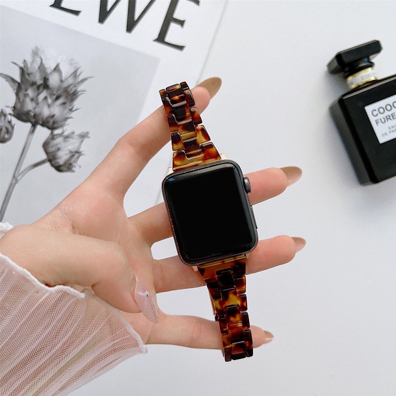 40g Weight Apple watch watchband Classification Resin Material Multicolor, Solid Color Pattern Casual, Retro Style Casual Retro Multicolor Solid Color Apple Watch Watchband 4