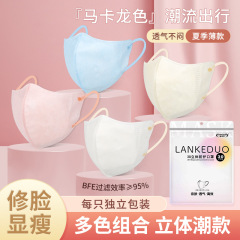 3d立体マスクの薄いタイプの通気性の夏の女性の高い顔の値は一度に顔を見せます。
