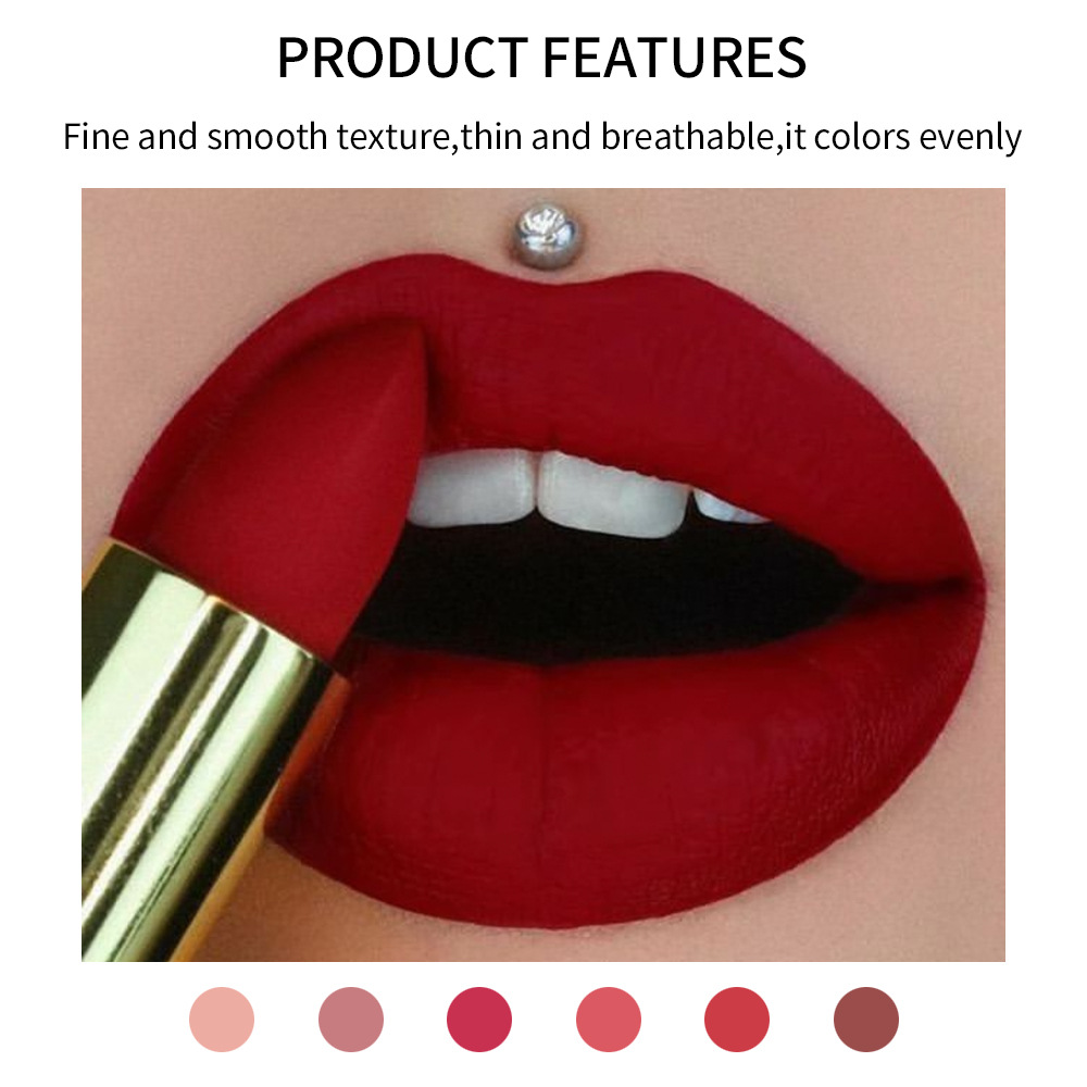 Make-up, neues Produkt, Weihnachten, Schönheit, Halloween, langlebiger und verblassender, nicht bleibender, mattierter Lippenstift_voghion.com