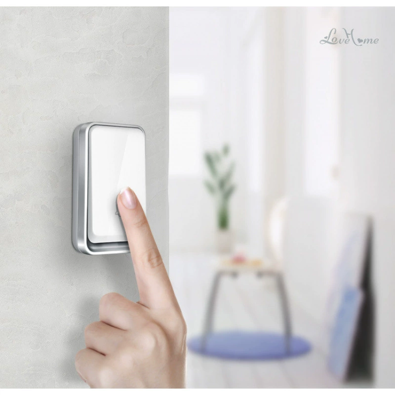 Беспроводной дверной звонок британского стандарта для домашнего использования, британская вилка, самогенерирующийся водонепроницаемый пульт дистанционного управления на большие расстояния, электронный поворотный механизм «один к одному».