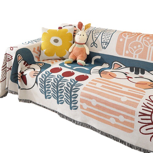 Nordic ins style summer universal sofa towel cover cloth full cover sofa cushion cover cover blanket single three person universal four seasons