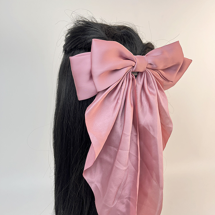 50g Weight Hair Clip Hair Accessories Type 1 Piece Quantity Daily Occasion satin Material Bow Knot Pattern Women's Gender Sweet Style Women's Sweet Bow Knot Satin Hair Clip 11