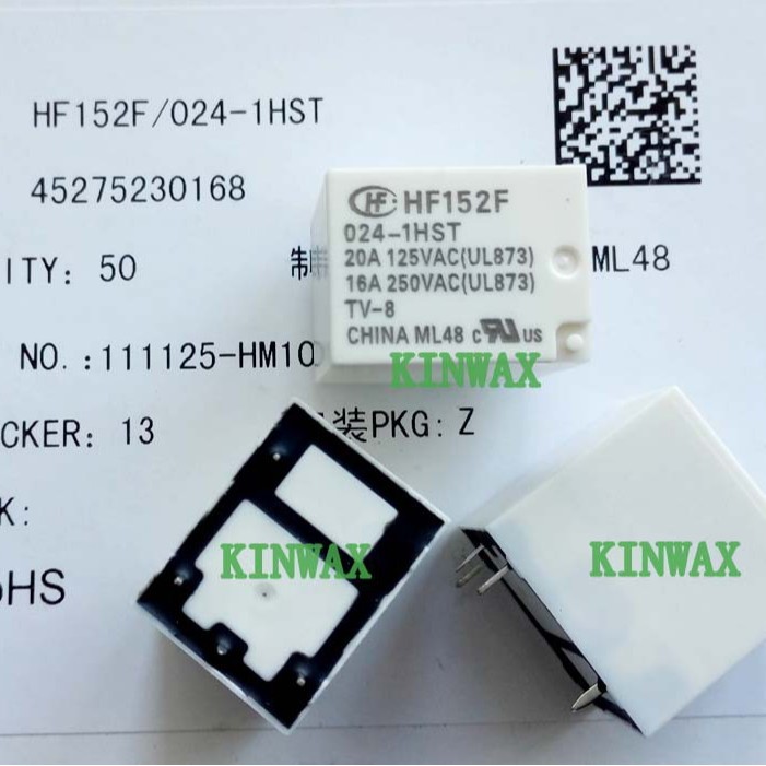 HF152F/012-1ZP 继电器5脚一组转换17A277VAC全新原装