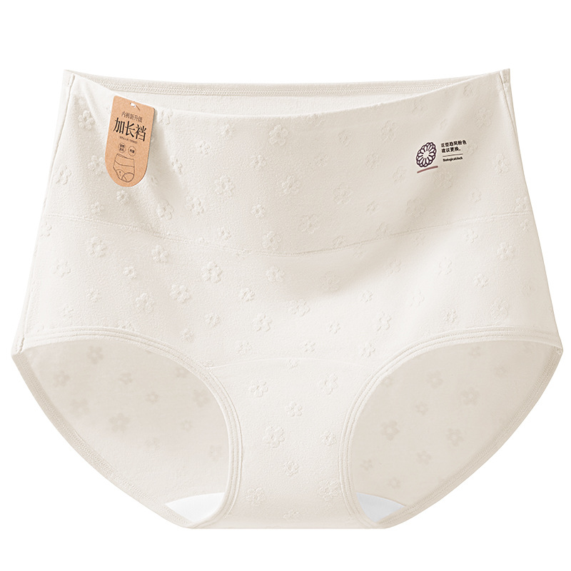 Renovación de la tecnología patentada estándar Consejos para lavar y reemplazar entrepierna larga cintura alta talla grande entrepierna antibacteriana entrepierna de algodón puro calzoncillos para mujer