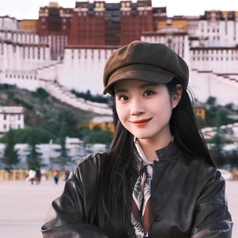 British Style Beret for Women in Autumn and Winter, Newsboy Painter Hat, Vintage Small Face Velvet Leather Octagonal Hat