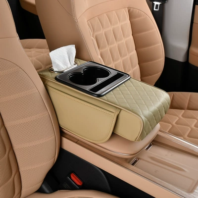 four-in-one with labeling, Armrest box - beige-with-tissue-paper