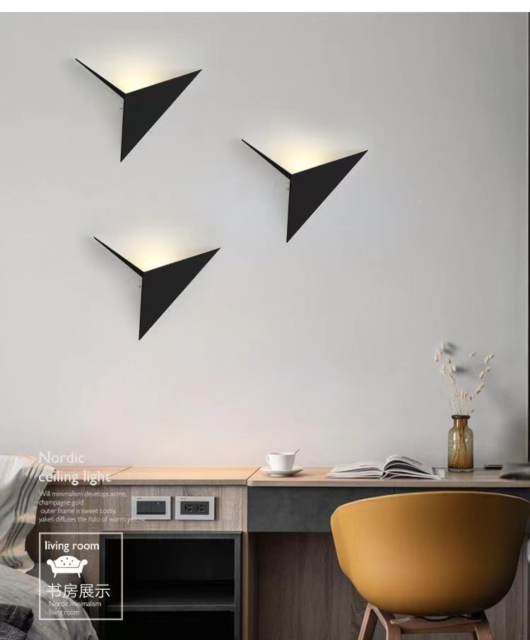 Lámpara de pared de doble cabeza simple pasillo Lámpara decorativa de pared LED lámpara de noche lámpara de dormitorio lámpara de aluminio lámpara de interior creativa abierta