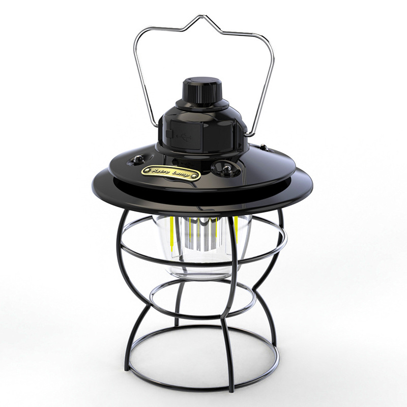 Transfronterizo LED retro camping luz al aire libre impermeable multifuncional iluminación camping Luz Portátil campamento iluminación linterna