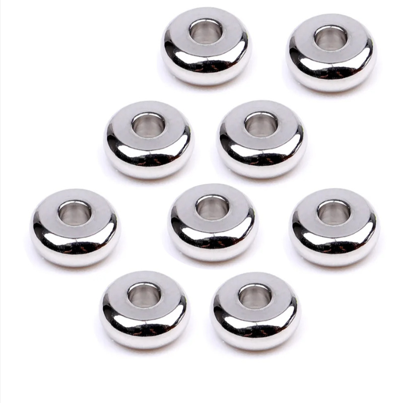 DIY Jewelry Accessories Classification Smooth Embellishment 100 PCS/Package 304 Stainless Steel Solid Color Polished Spacer Bars