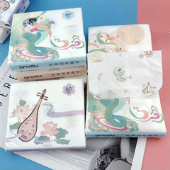 Printed tissue paper, cartoon printed tissue paper, portable small pack facial tissue, colorful napkin paper, toilet paper, handkerchief paper