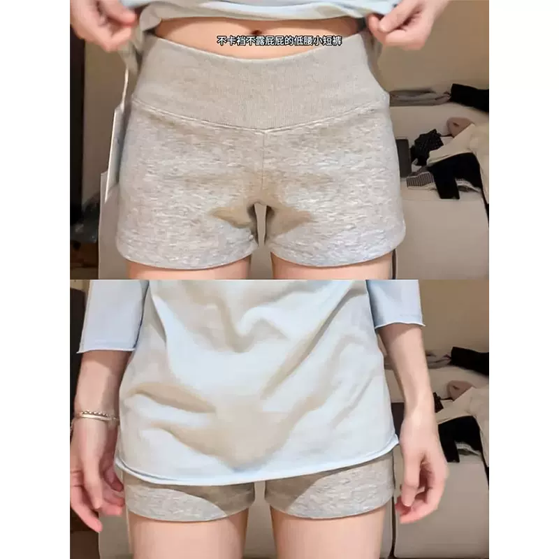 灰色运动短裤女2025夏季新款美式低腰辣妹修身显瘦休闲包臀热裤子