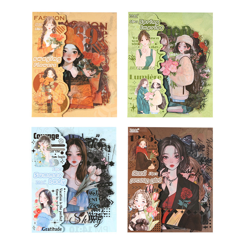 Dream Time Series Pet Personajes de paisaje Pegatinas de cuentas de mano Diy Decoración de cuentas de mano Pegatinas de material de collage Pegatinas