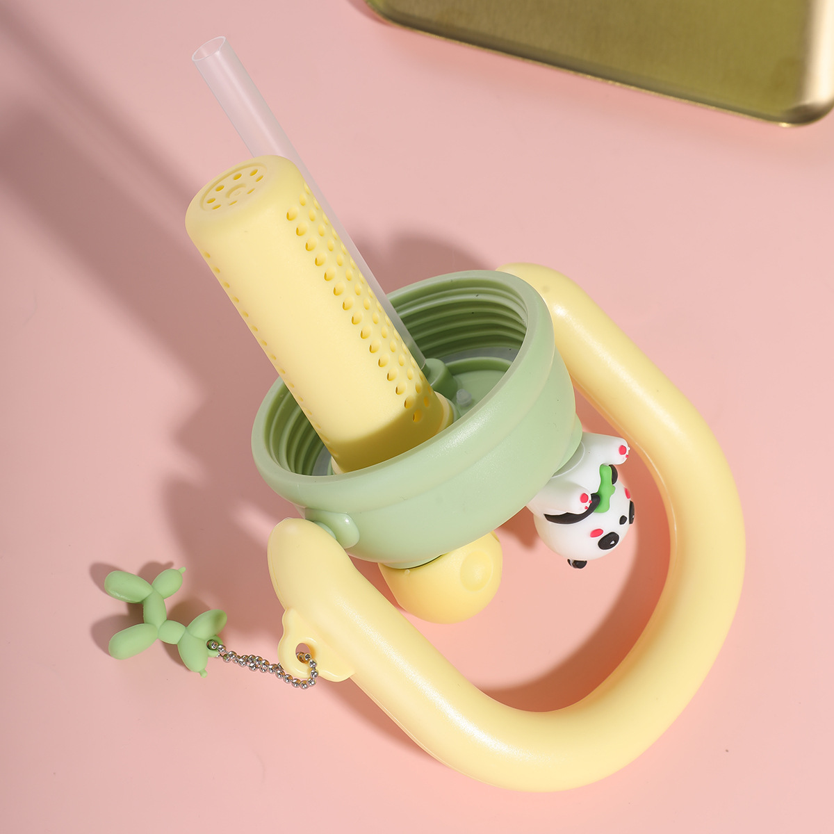 Giant Straw Cup With Tea Filter And Dual Drink Lid Large Capacity_voghion.com