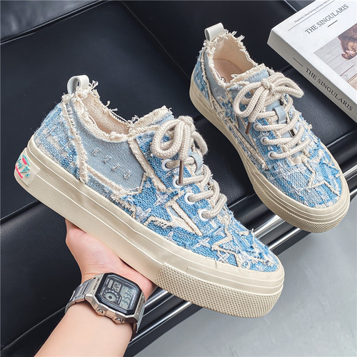 One-piece drop-shipping men's shoes retro old star thick-soled sneakers Internet celebrity men's casual canvas shoes men's style