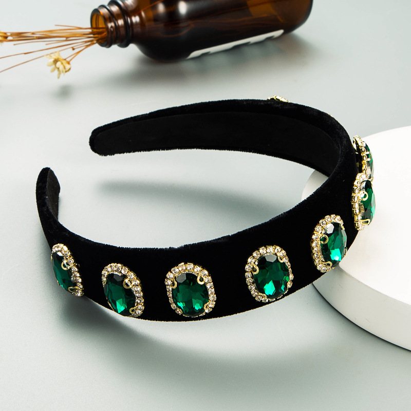 Baroque Style Retro Flannel Alloy Diamond Headband display picture 8