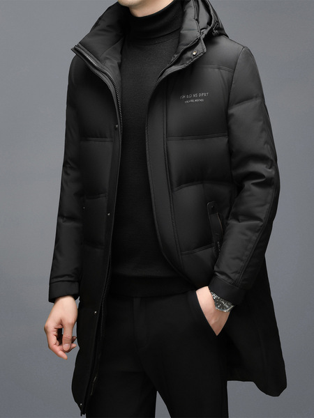 Warm long winter elite down jacket for leisure