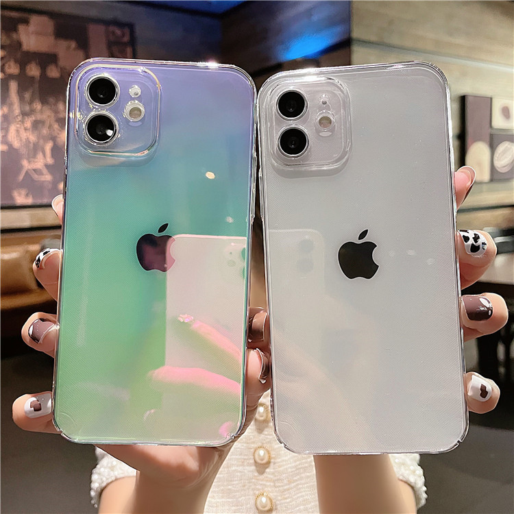 Transparent Colorful Laser Mobile Phone Case Wholesale Nihaojewelry display picture 2