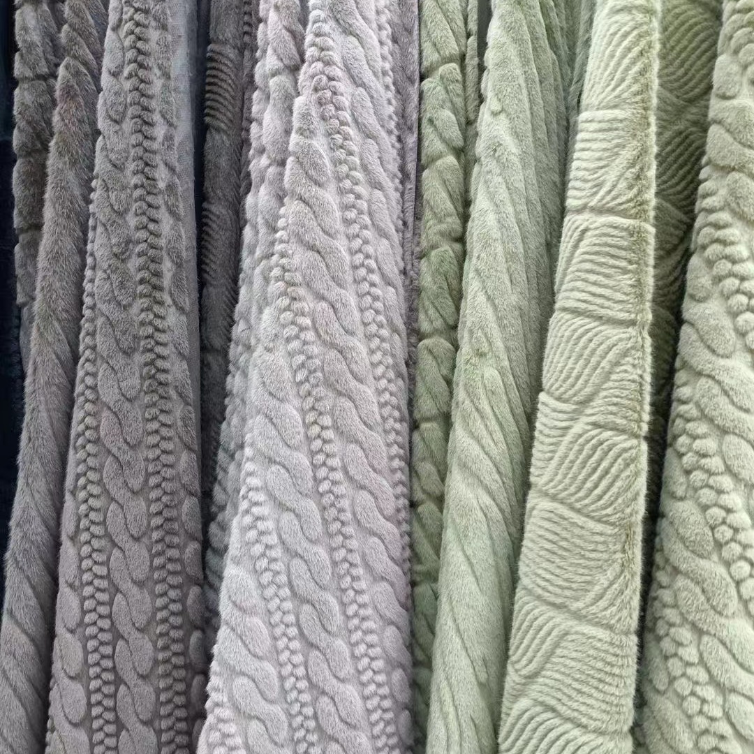 Nuevo tipo de flor de alto bajo pelo de mijo visón estampado en relieve torcido tigre diez barras visón bolsa de moda tela de juguete