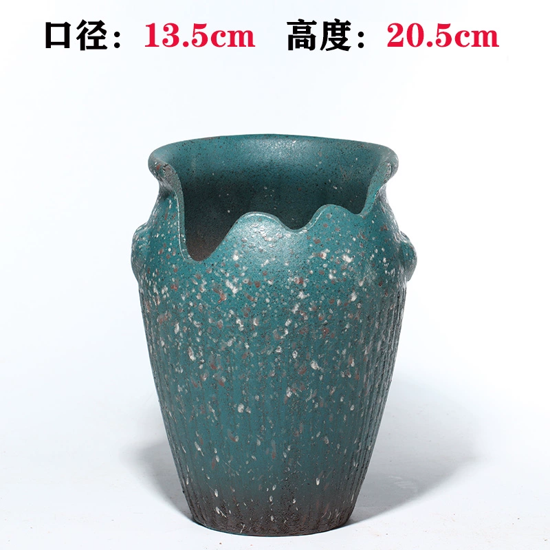 Форма выемки утеса тонкий высокий сочный горшок с вырезом из керамического фиолетового песка