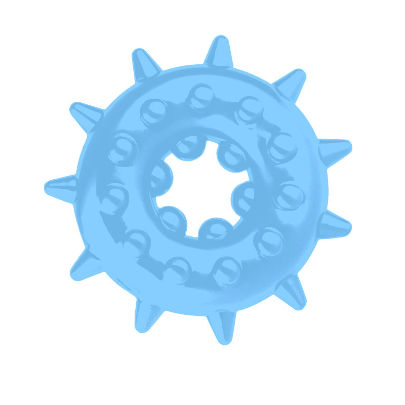 Fancy Lock Ring Series TPE Cock Ring, Slip-on Desensitizing Ring, Blue Mini Style — detail image 18