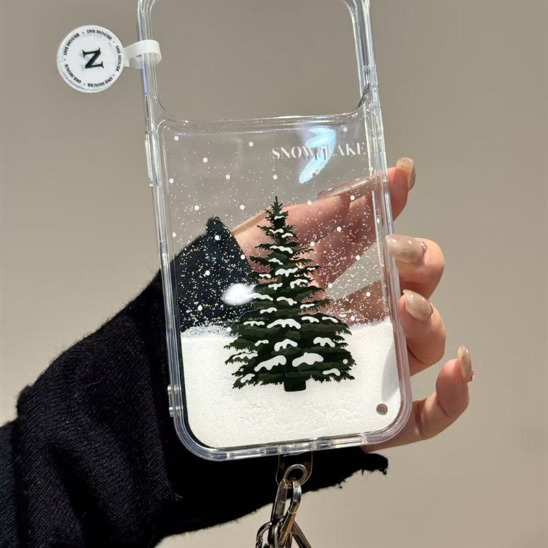 Winter Quicksand Glitter Transparent Snowflake Christmas Tree Suitable for Ihone17Promax Apple 16P Mobile Phone Case New Style Winter Quicksand Glitter Transparent Snowflake Christmas Tree Suitable for Ihone17Promax Apple 16P Mobile Phone Case New Style