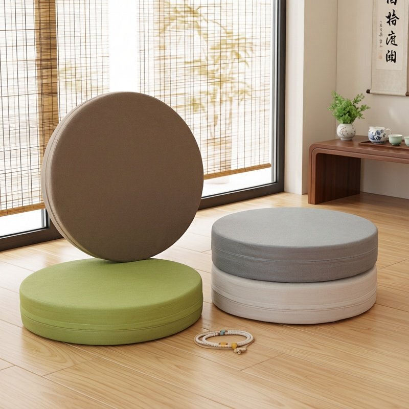 Meditation Cushion, Zen Cushion, Kneeling Mat, Tatami, Bay Window Meditation Cushion, Traditional Chinese Culture, Tea Ceremony, Worship Cushion, Round Mat