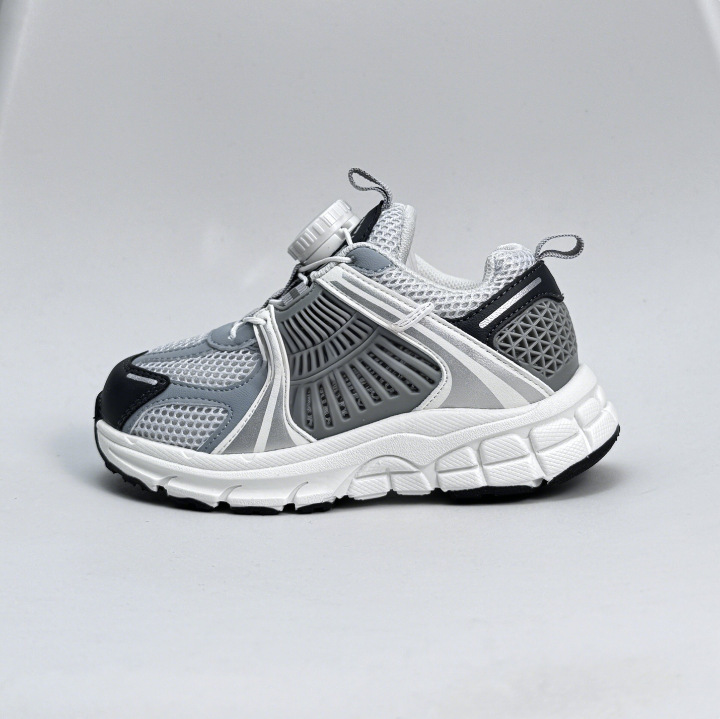 Retro Childrens Sneakers Boys Trainer Shoes With Button Design_voghion.com
